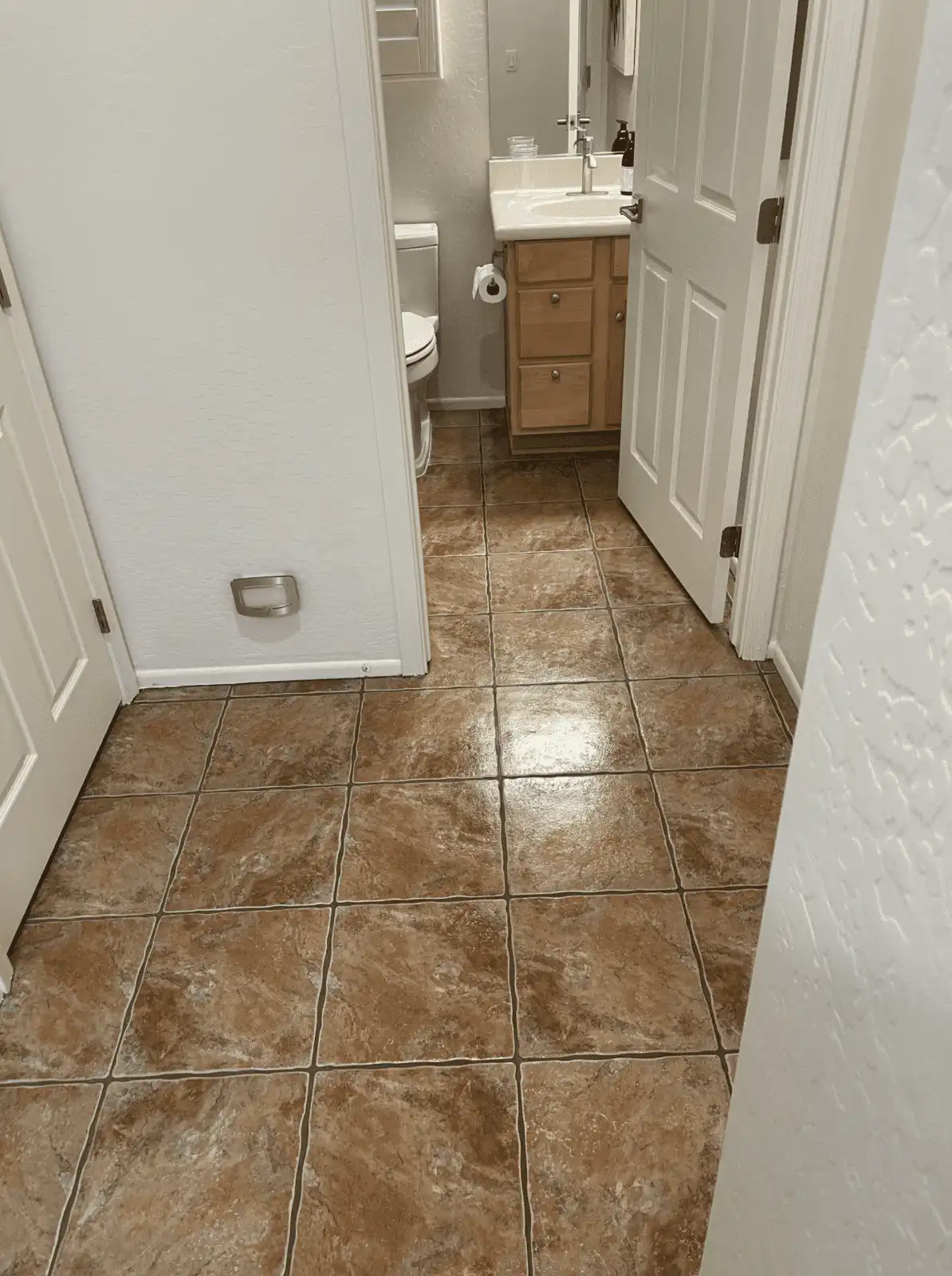 Entryway tile cleaning before and after Phoenix
