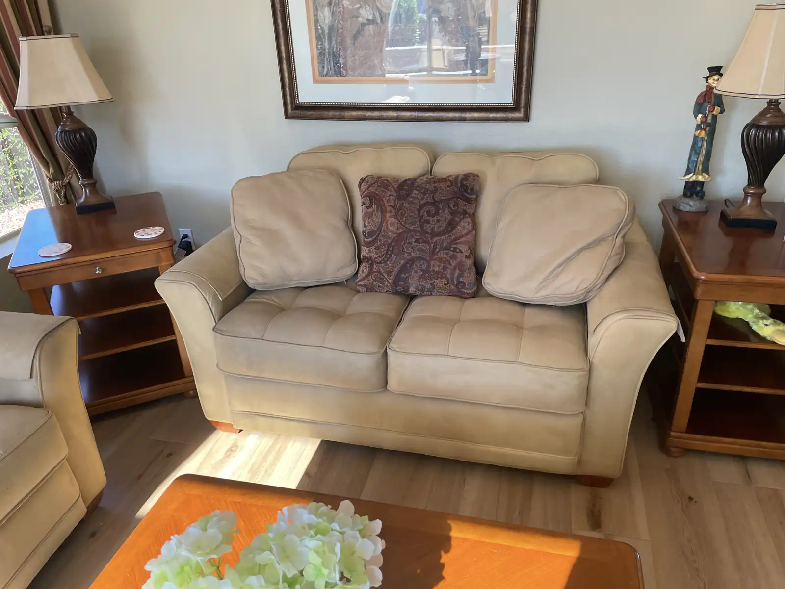Loveseat upholstery cleaning transformation Phoenix