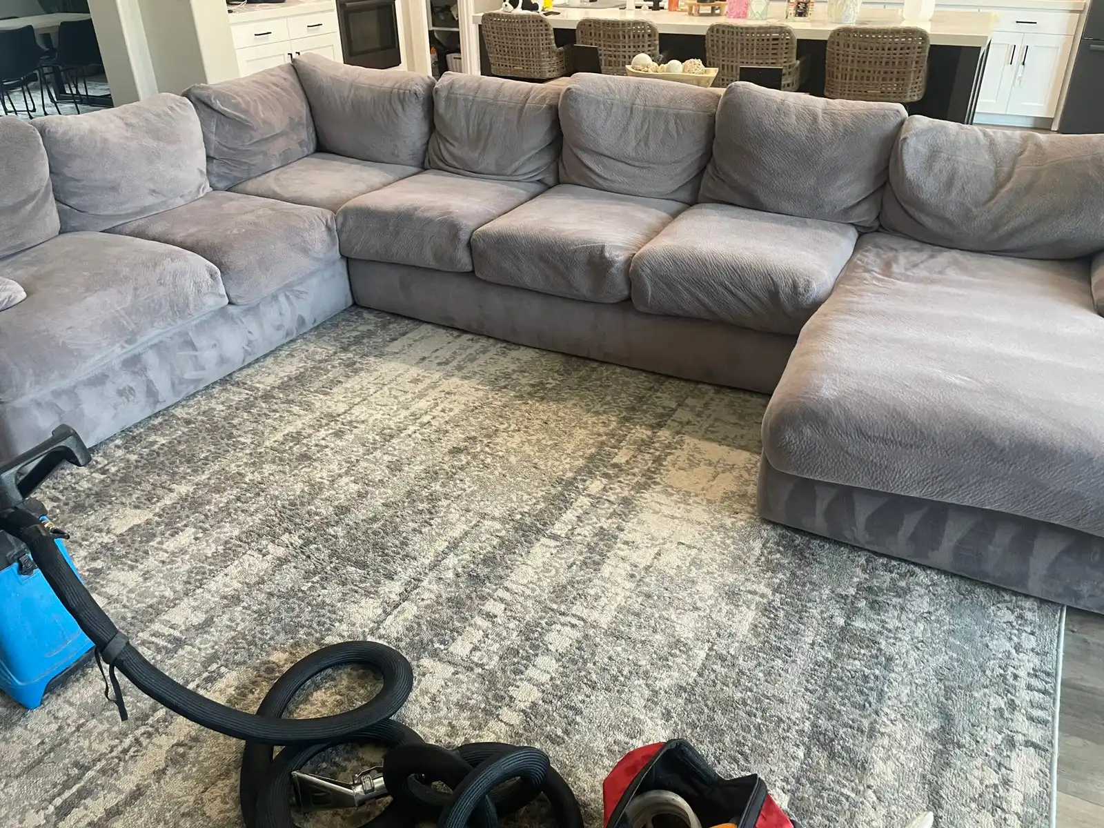 Before and after cleaning results